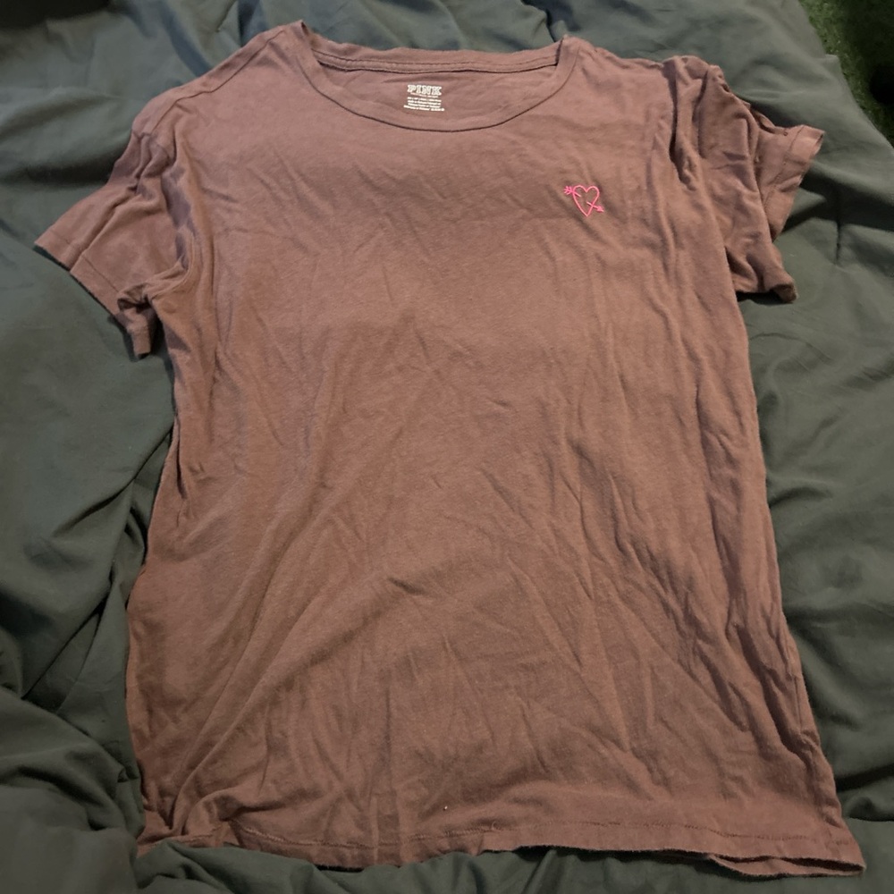 PINK Victoria's Secret Mauve Heart Tee